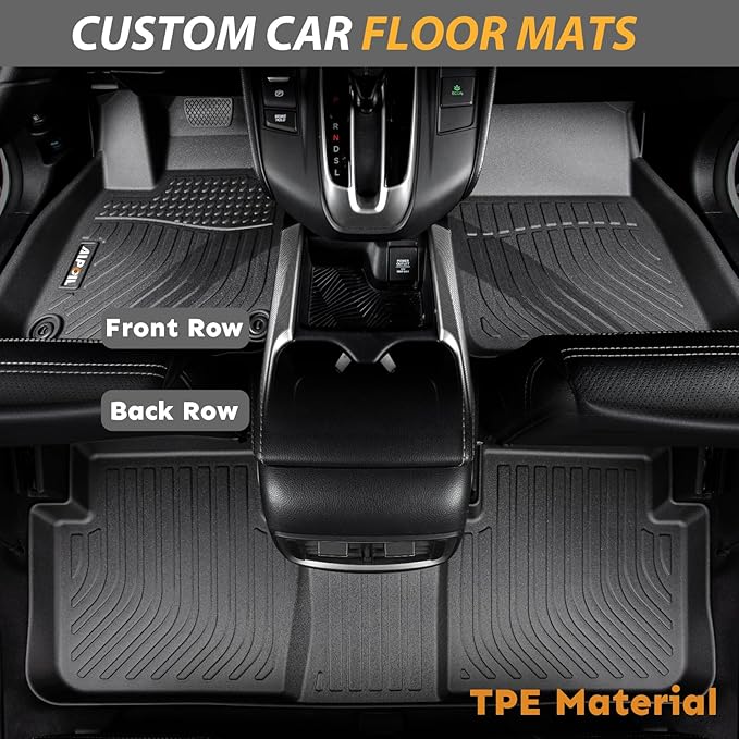AIPOIL® Floor Mats & Cargo Liner Set for 2019-2025 Subaru Ascent 7/8 Passenge All Weather Protection TPE Anti-Slip Automotive Full Set Custom Car Mats Accessories - Black