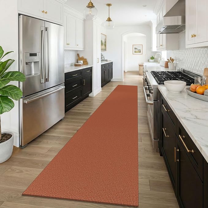 KOZYFLY Orange 2.5'x16' Runners Rugs