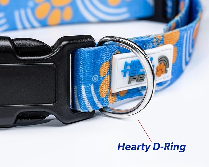 MS-5 Automatic Pet Door Collar by High Tech Pet, Genuine Dog Collar for Power Pet Doors - Deluxe Strap (Paw, Extra Large) - DC-PAW-MS5-XL