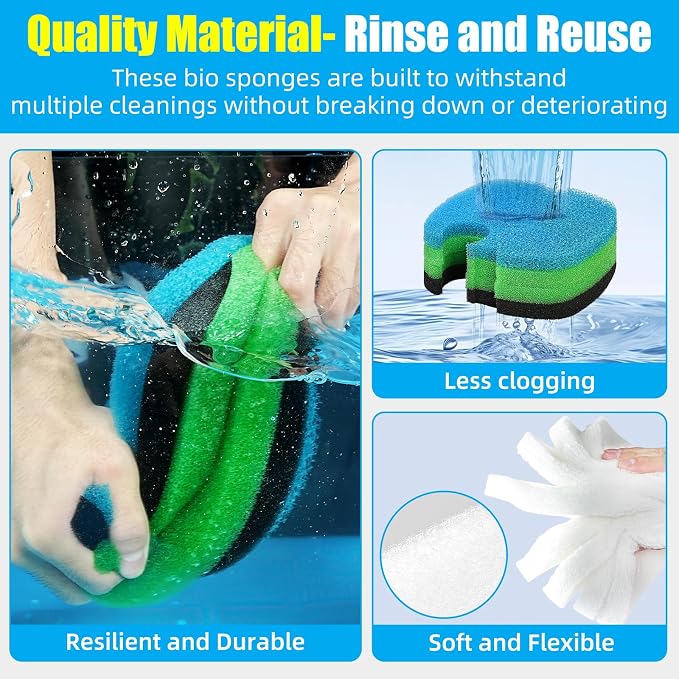 AQUANEAT 16 pcs Replacement Canister Filter Pads Compatible
