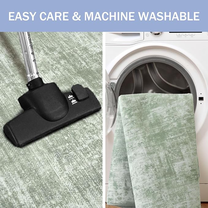 IOHOUZE Abstract Runner Rug 3x8 Ft Washable Runners