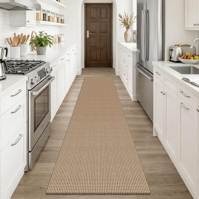 KOZYFLY Runners Rugs for Hallway 2x10, Washable Runner Rug, Woven Non Slip