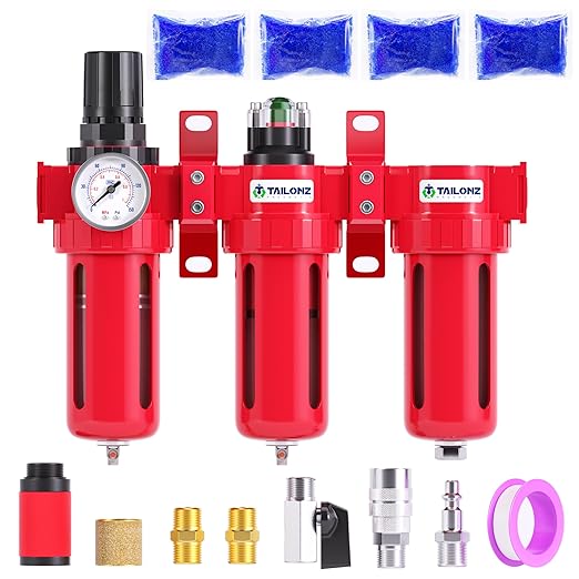 TAILONZ PNEUMATIC 0-150PSI 1/2 Inch NPT Aluminum Alloy Industrial Grade Three