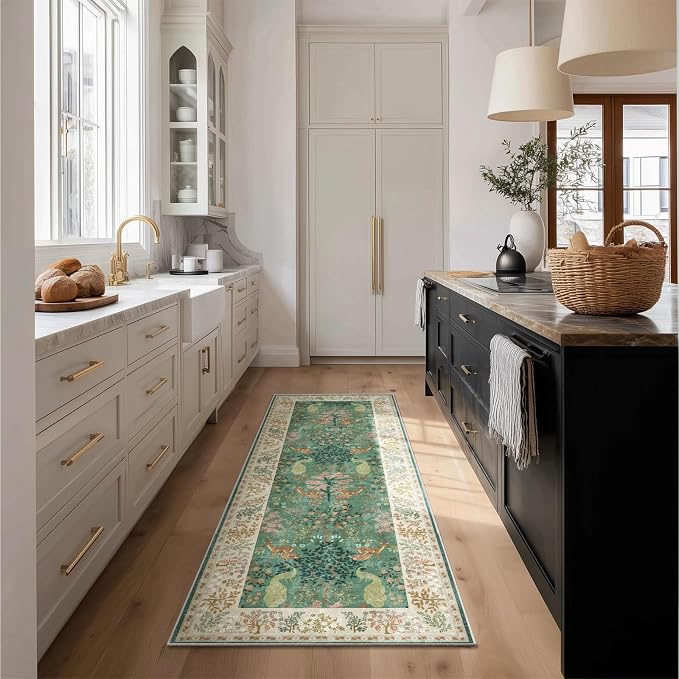Runner Rug Washable Kitchen Runner: 2'x 6' Hallway Runner Rugs Stain Resistant