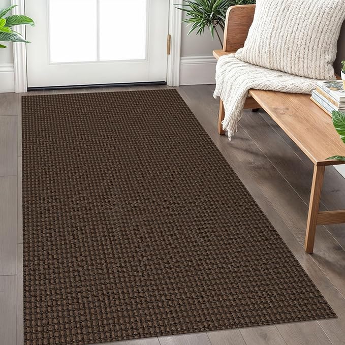 IOHOUZE Washable Area Rug 3x5 Non Slip Rubber Backed Woven Rugs