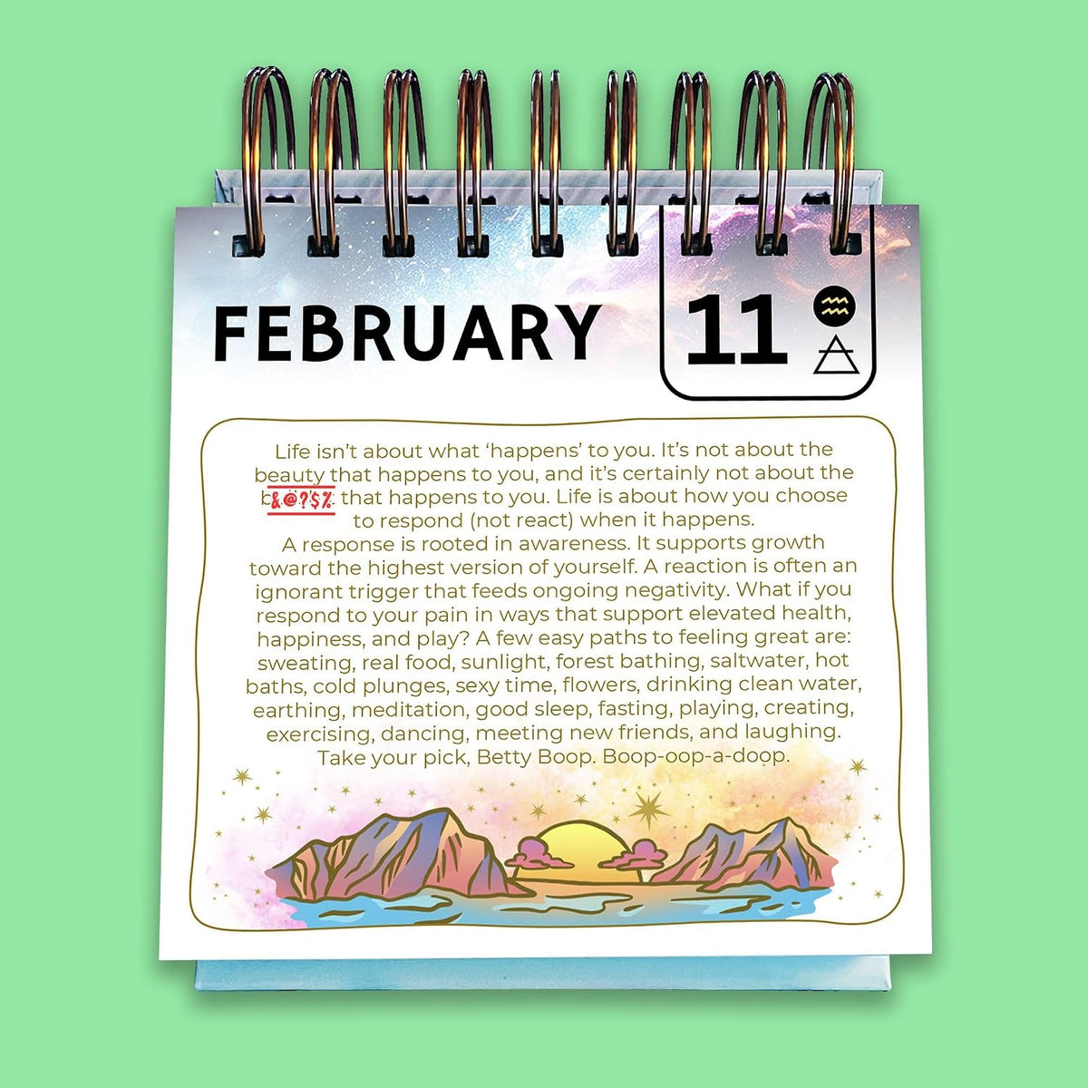 Sweet-A** Affirmations® Perpetual Desk Flip Calendar for 2025 and Beyond, 365 Days of Motivation for Your Creative Magical Mind by Rage Create