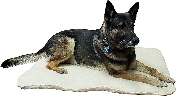 ActiveDogs Hi Loft Sherpa Faux Lambskin Dog Bed - Large 30"x40" - Orthopedic & Machine Washable - Double Layered