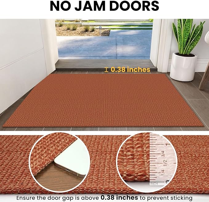 IOHOUZE Washable Runner Rug 2x12 Non Slip Rubber Backed Extra Long Hallway