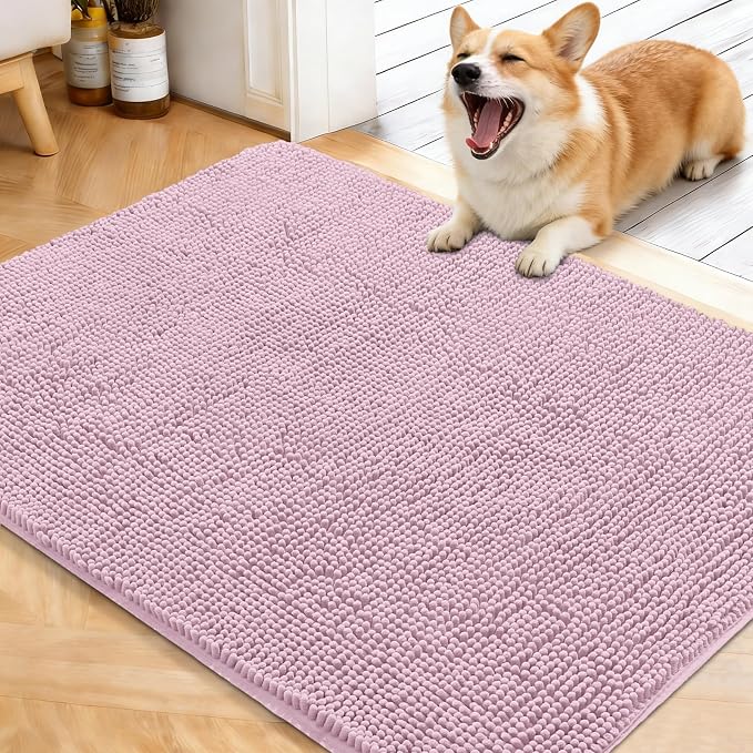 OLANLY Dog Door Mat for Muddy Paws 40x32, Absorbs Moisture and Dirt, Absorbent