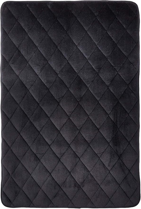 4Knines Extra Large Dog Crate Mat – Waterproof, Non-Slip, Machine Washable Crate Mat – Soft, Durable Kennel Mat for Dogs – Pet Bed for Crates, Travel or Home Use - Extra Large (Black) (Pack of 2)