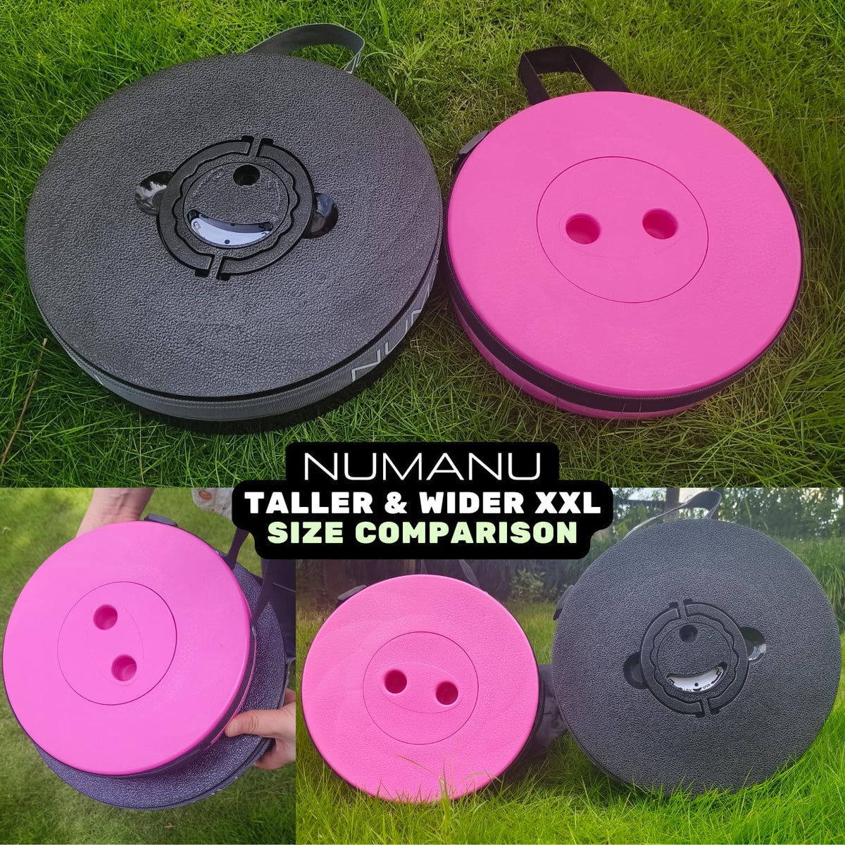 NUMANU XXL Cushioned Collapsible Stool for Adults, Folding Seat, 1000 lbs