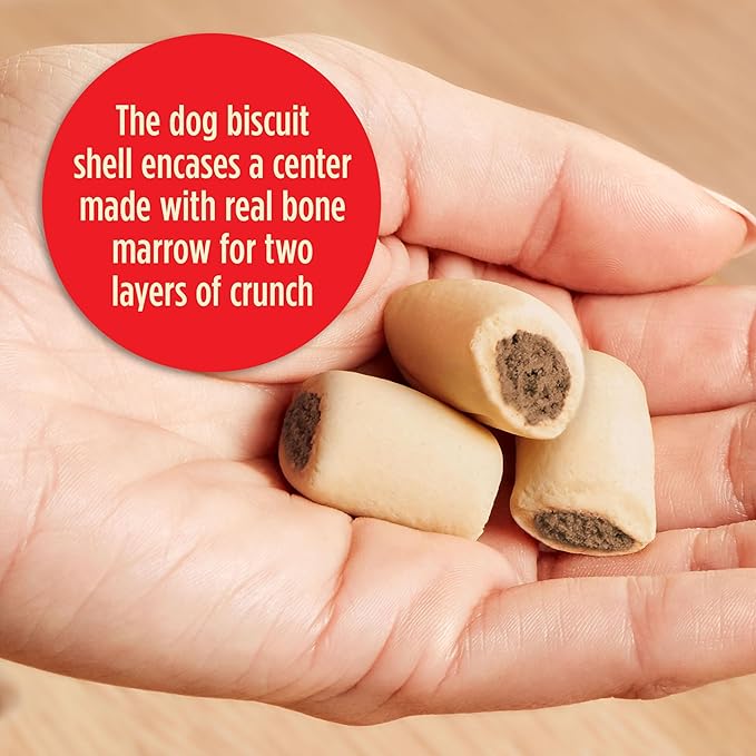Milk-Bone MaroSnacks Peanut Butter Flavor (Artificially Flavored) Dog Treats with Real Bone Marrow, 40 Oz. Canister (Pack of 2)