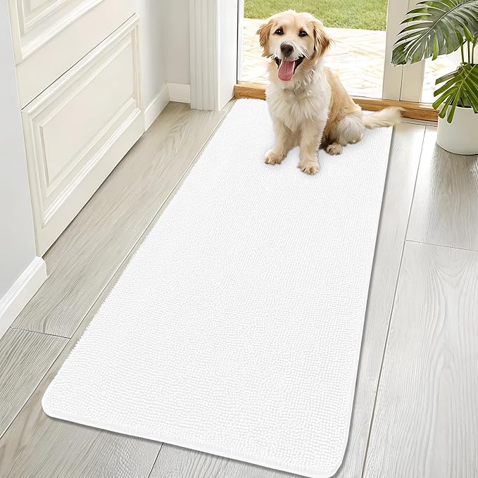 OLANLY Dog Door Mat for Muddy Paws 70x32, Absorbs Moisture and Dirt, Absorbent