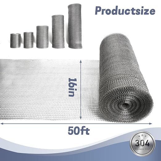 16" X 50 ft 304 Stainless Steel Mesh, Wire Mesh