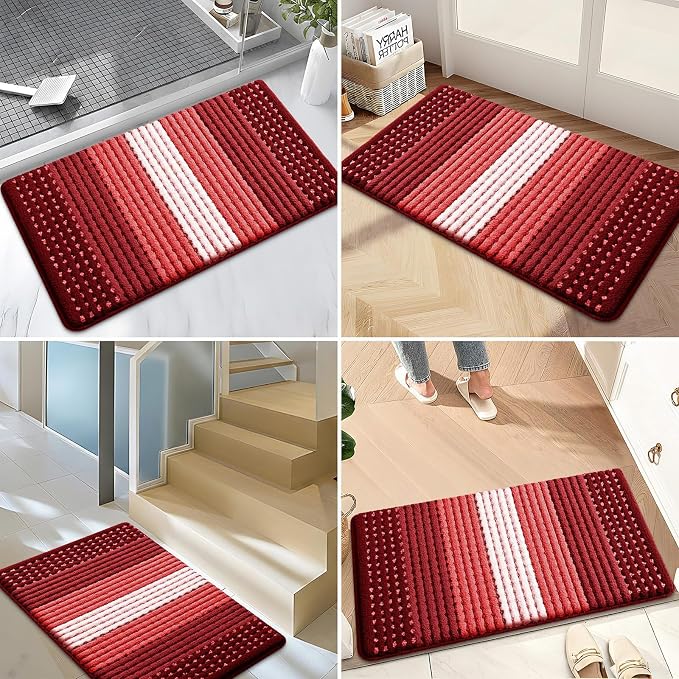 Kitinjoy Indoor Outdoor Door Mat, 40x32 Non-Slip Absorbent Dirt Trapper