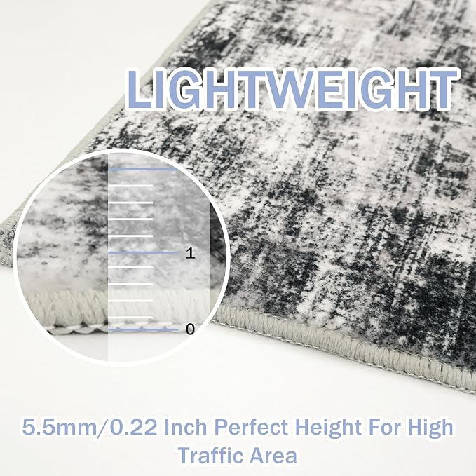 IOHOUZE Abstract Runner Rug 3x14 Ft Washable Runners