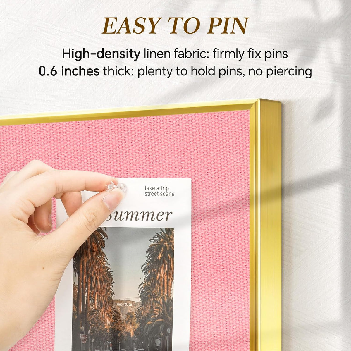 Linen Bulletin Board, 36"x24" Decorative Fabric Pin Board Vision Board