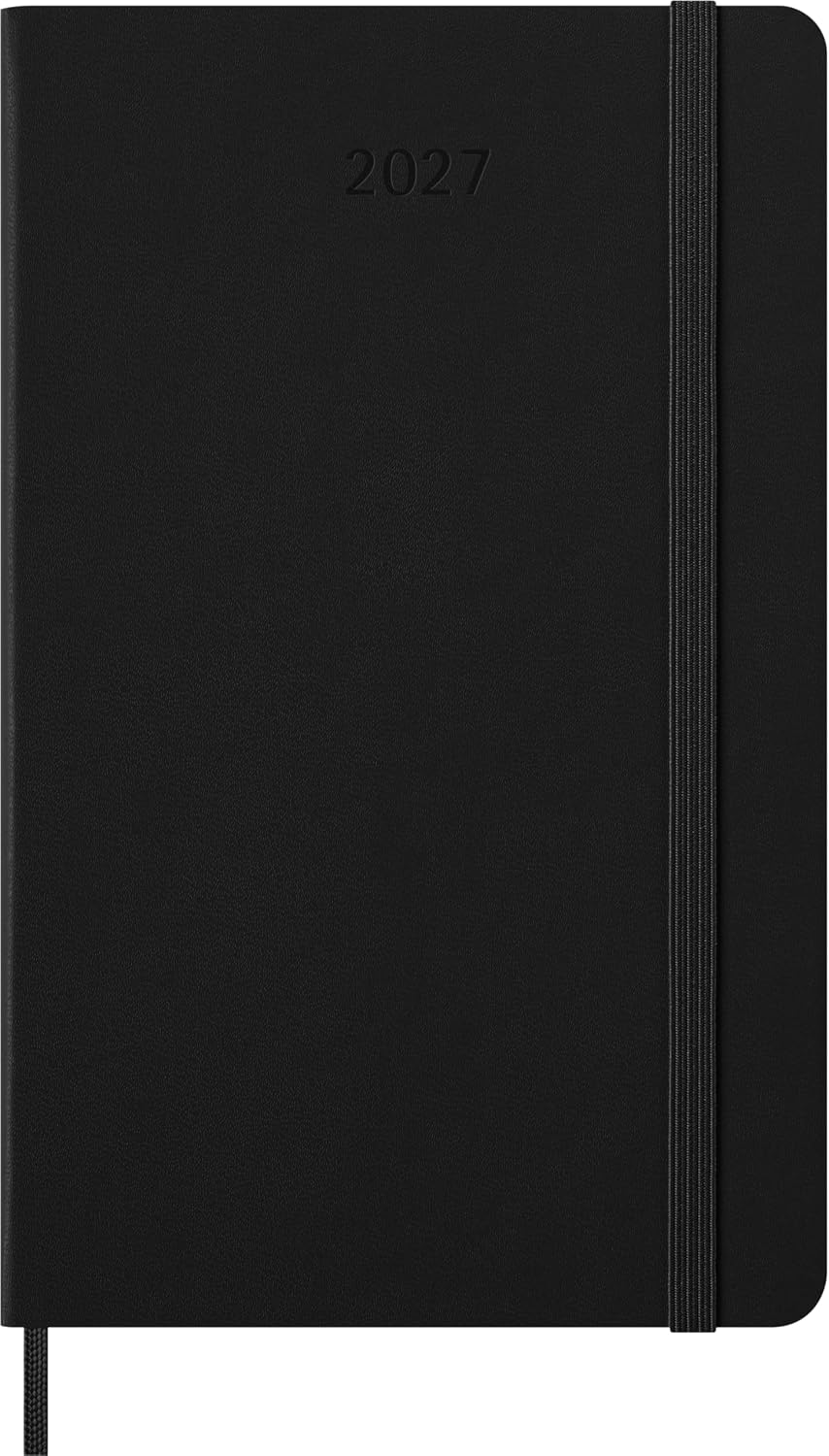 Moleskine 2027 12-Month Daily Planner, Large, Black, Hardcover