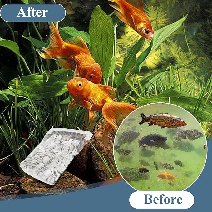 16 Pcs Aquarium Filter Media Bags Extra Fine, 7.8 x 5.9 Inch Filter Media Bag