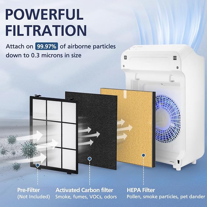 2 Pack C545 HEPA Pet Replacement Filter S Compatible