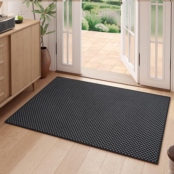 YDKGL 2x3 ft Indoor Door Mat Entryway Rug Non Slip Boho Woven Washable Small