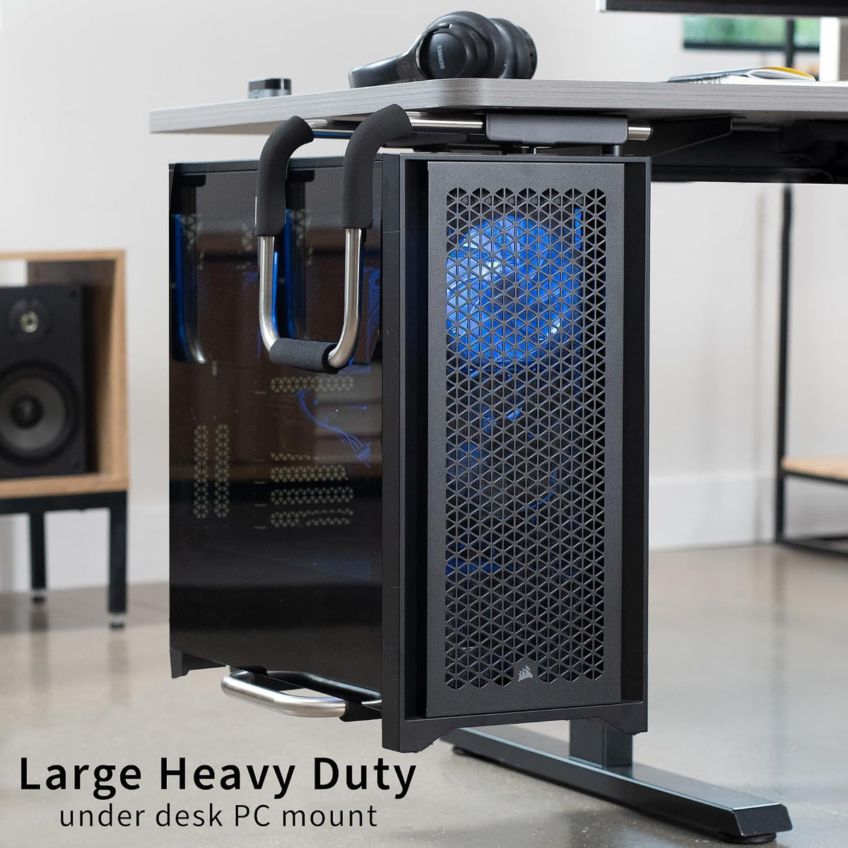 VIVO X-Large Heavy Duty Adjustable Computer CPU Tower Stand with Secure Locking, Holds up to 66 lbs, MOUNT-PC04L