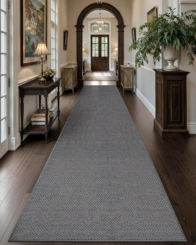 Color&Geometry Door Mat 2'4"x12' Runner Rug