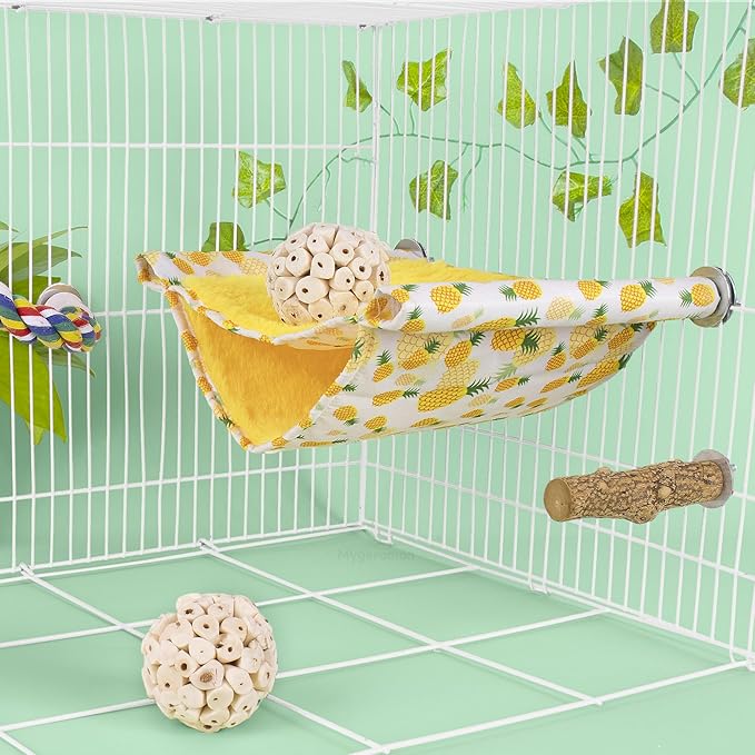 Mygeromon Bird Bed Hammock for Cage Parakeet Sleeping Hut Winter for Parrot/Budgie/Lovebird
