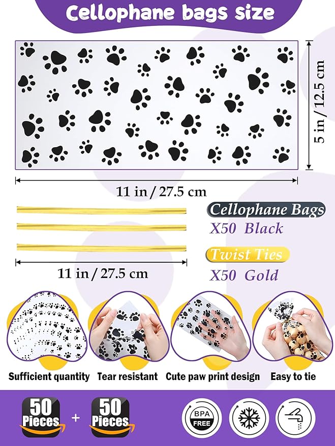 123 Pcs Homemade Dog Treat Molds & Cutters, Including 2 Silicone Dog Molds, 5+12 Cookie Cutters, 4 Recipe Cards, 50 Treat Bags & 50 Gold Twist Ties
