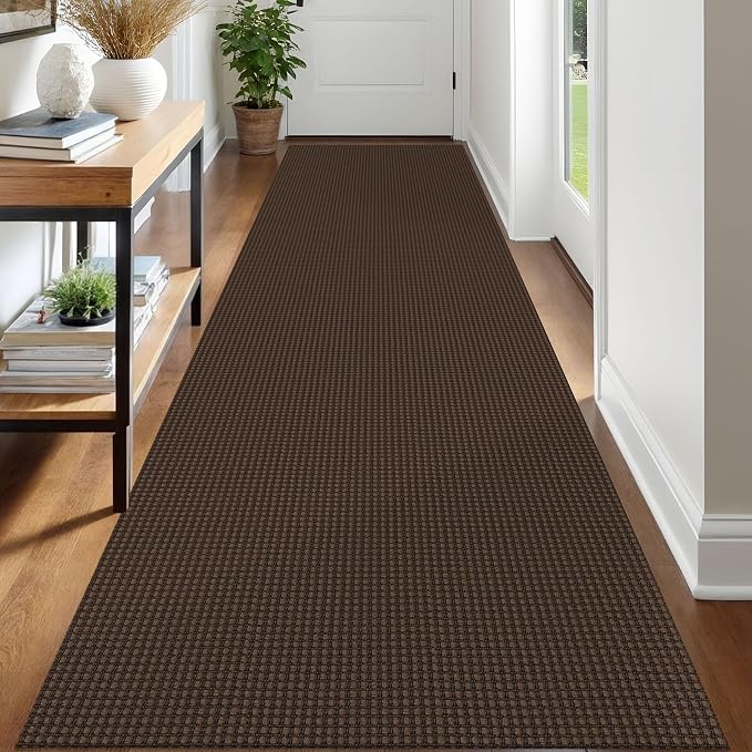 IOHOUZE Washable Runner Rug 3x12 Non Slip Rubber Backed Extra Long Hallway