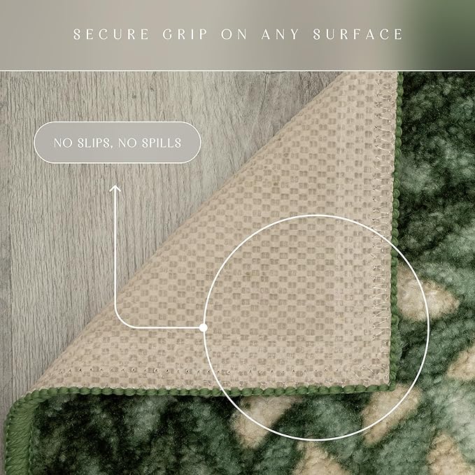 Maples Rugs Marion Bohemian Braided-Style Print Runner Rug – Made in USA –