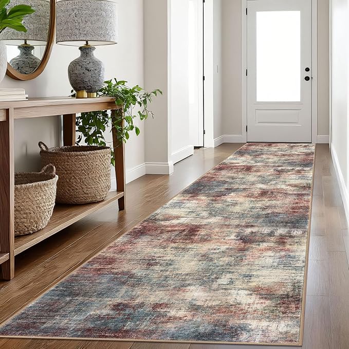 IOHOUZE Abstract Runner Rug 3x16 Ft Washable Runners