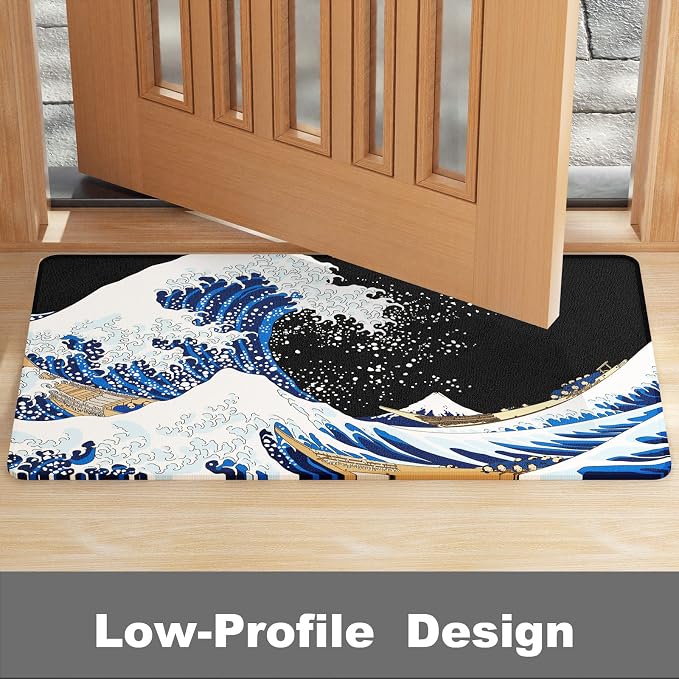 Rnivvi Front Door Mat, Heavy Duty Low Profile Anti-Slip Entryway Rug