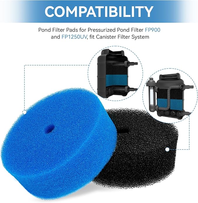 Pond Filter Replacement Pads for FP900 & FP1250UV Pressurized Pond Filter