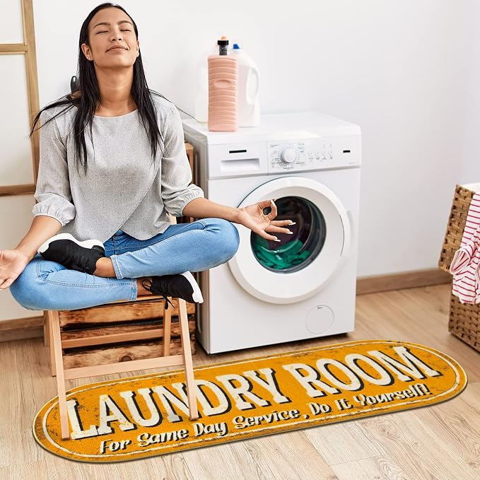 Ottomanson 20" x 59" Oval Laundry Room Rug