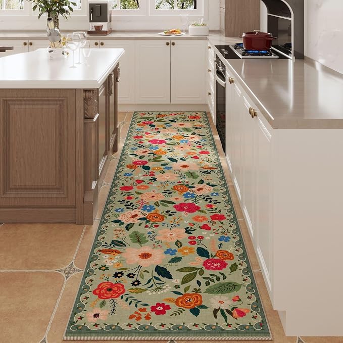 Rugcomf Washable Kitchen Runner 2'7"x12'
