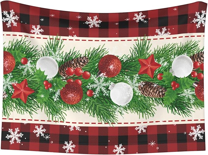 Xmas Blanket for Dog Cat - Snowflake Throw Blanket 30x20 Holiday Buffalo Plaid Pet Blanket for Couch Sofa Bed