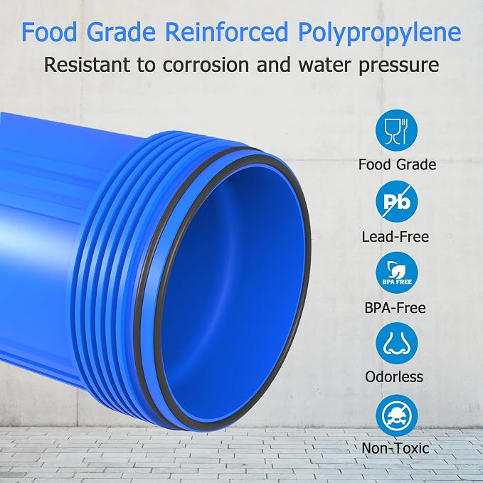 WHB10 Whole House Water Filter Housing, Fit 10"x4.5" Sediment etc Filters