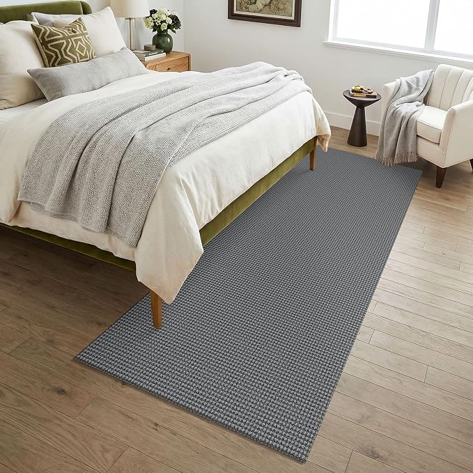 KOZYFLY Woven 3x7 Washable Kitchen Runner Rug, Non Slip Wide Runners