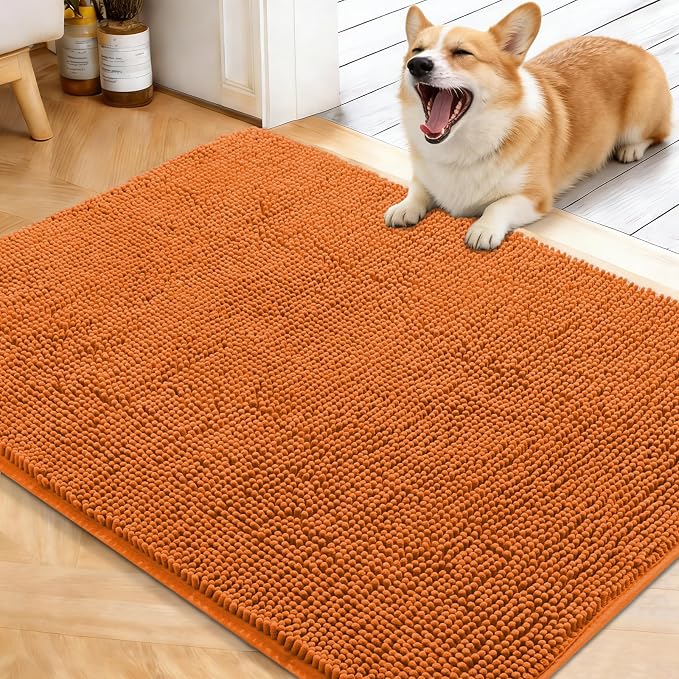OLANLY Dog Door Mat for Muddy Paws 40x32, Absorbs Moisture and Dirt, Absorbent
