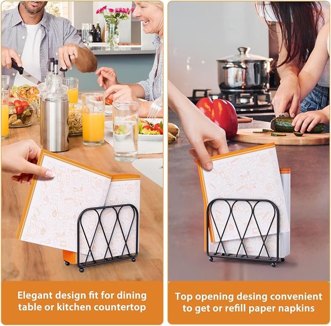 Napkin Holder for Table, Modern Decor for Home Dinner in Kitchen or Dining Room