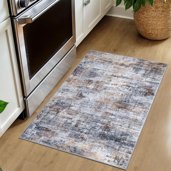 IOHOUZE Small Abstract Area Rug 2x3 Ft Entryway Rugs Washable Door Mat Indoor