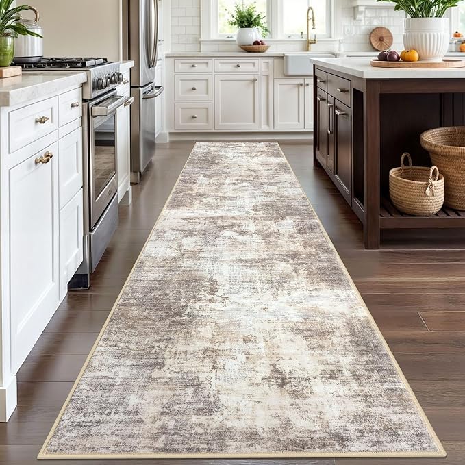 IOHOUZE Abstract Runner Rug 3x12 Ft Washable Runners