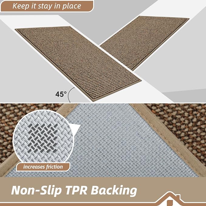 BEQHAUSE Dirt Trapper Door Mat 32" x 72", Non-Slip Washable Doormats Entrance