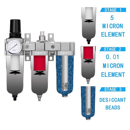 NANPU 1/2" NPT Industrial Grade 3 Stage Air Drying System