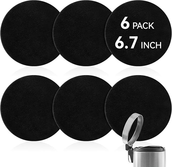 12 Pack Charcoal Filters for Compost Bucket, 6.7 Inch Compost Filters for