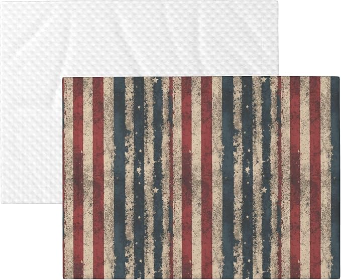 Waterproof Dog Blanket Soft Pet Blanket for Puppy Cat, Fleece Cat Throw Blankets for Furniture Bed Couch Sofa Reversible - American Patriotic Stars and Stripes 1