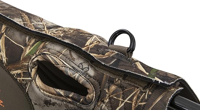 ALPS OutdoorZ Topflight Dog Vest, Dog Hunting Vest with 5mm Neoprene for Warmth, Contoured Neck Design, Buoyancy Flotation Pads, Easy Lift Handles, and Leash Clip, XX-Large - Realtree MAX-7