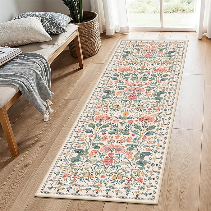 2x6 Soft Washable Runner Rugs: Velvet Feel & 5-10 Degrees Warmer Underfoot