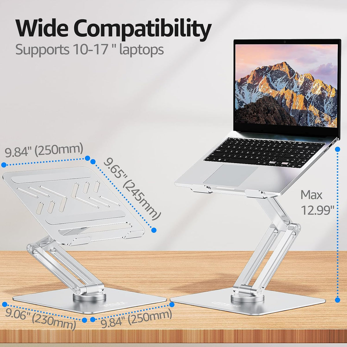 Urmust 360° Rotating Laptop Stand for Desk fit 10-17" Device